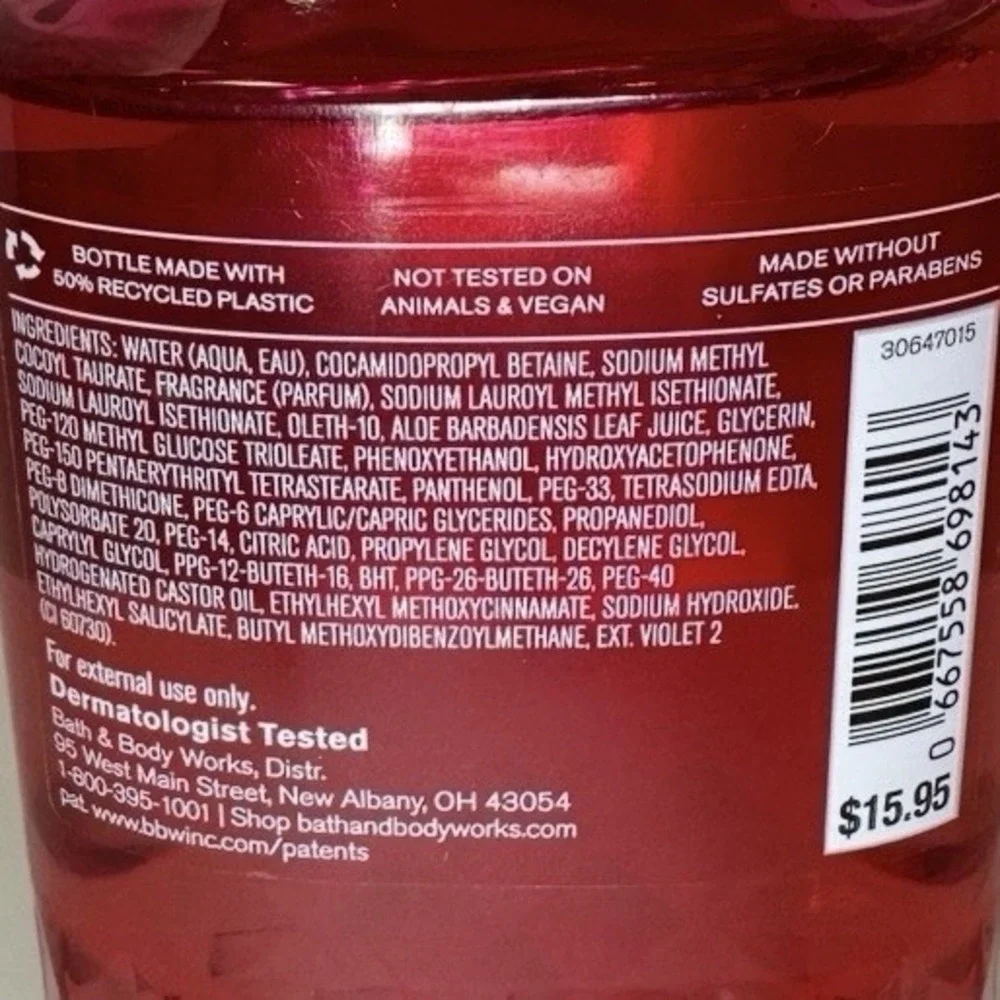 Bath & Body Works Twisted Peppermint Body Wash 10 oz Holiday Christmas NEW